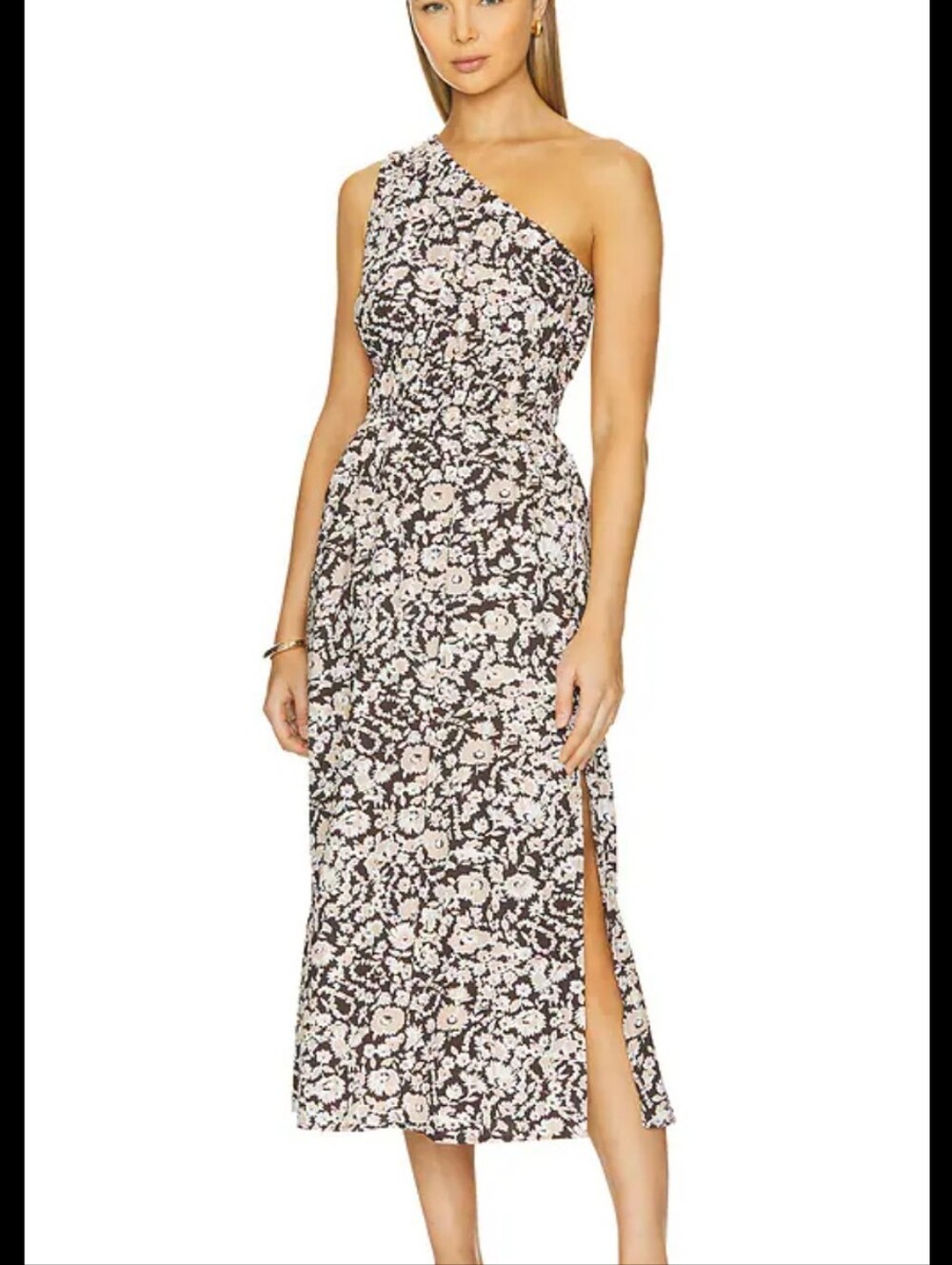 Rails Selani Russet Floral Midi Dress Small Brown